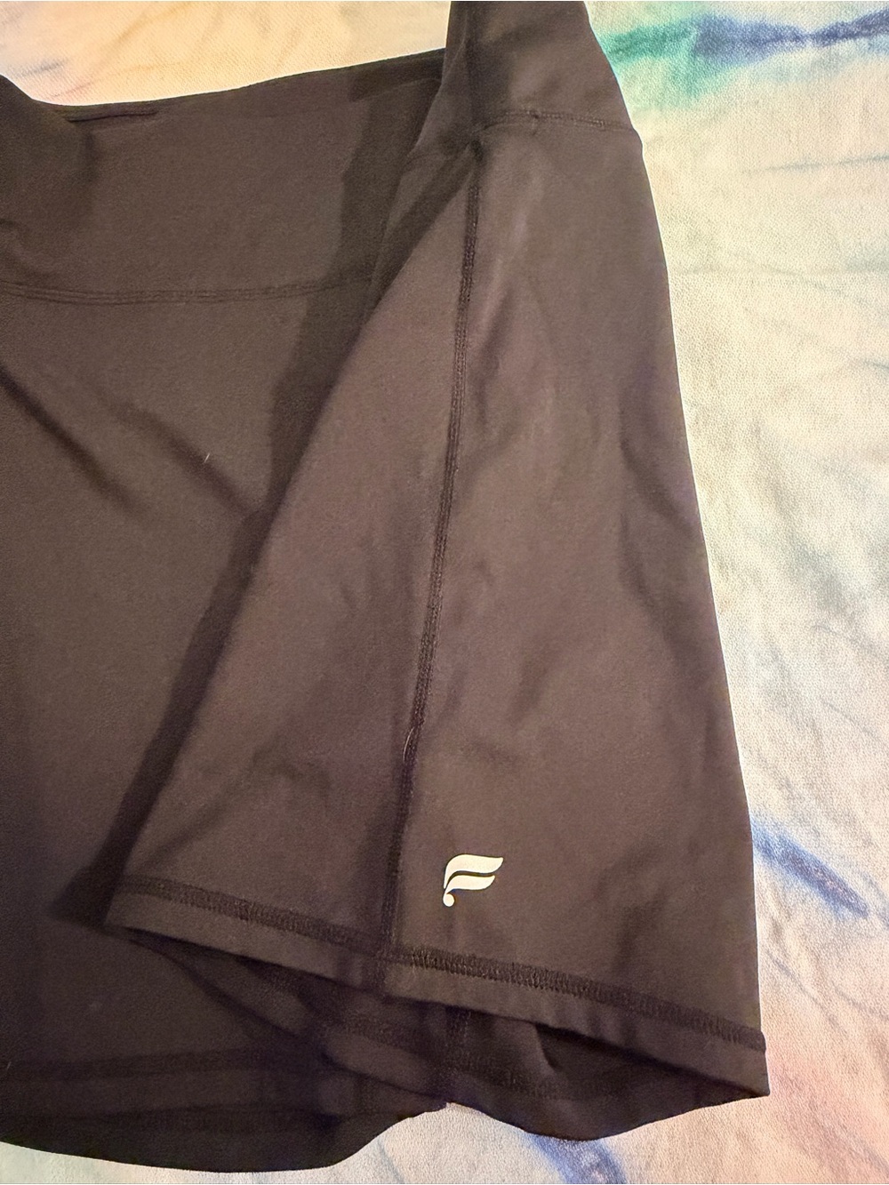 Fabletics Black High-Waist Athletic Bike Shorts - Picture 2 of 5